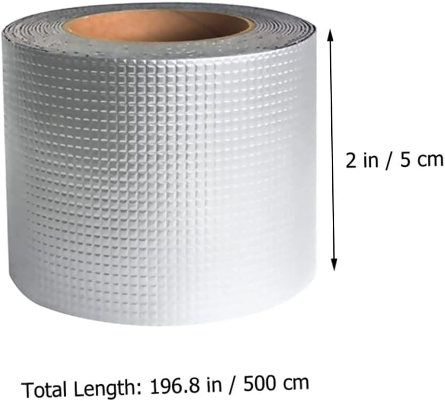 2 Rolls Butyl Repair Tape Super Aluminum Foil Tape for Roof Leaks Window Seals image number 6