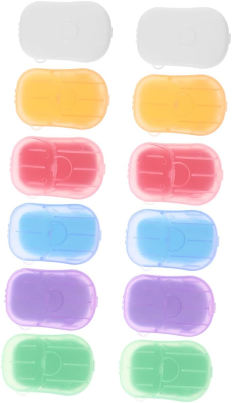 Toyvian Portable Soap Sheets for Travel Hand Washing with Case, 12 Boxes Scented Soap Pieces Set Including Rose, Jasmine, Lavender, Milk, Wormwood Orange Scents, Lightweight Hygiene image number 4