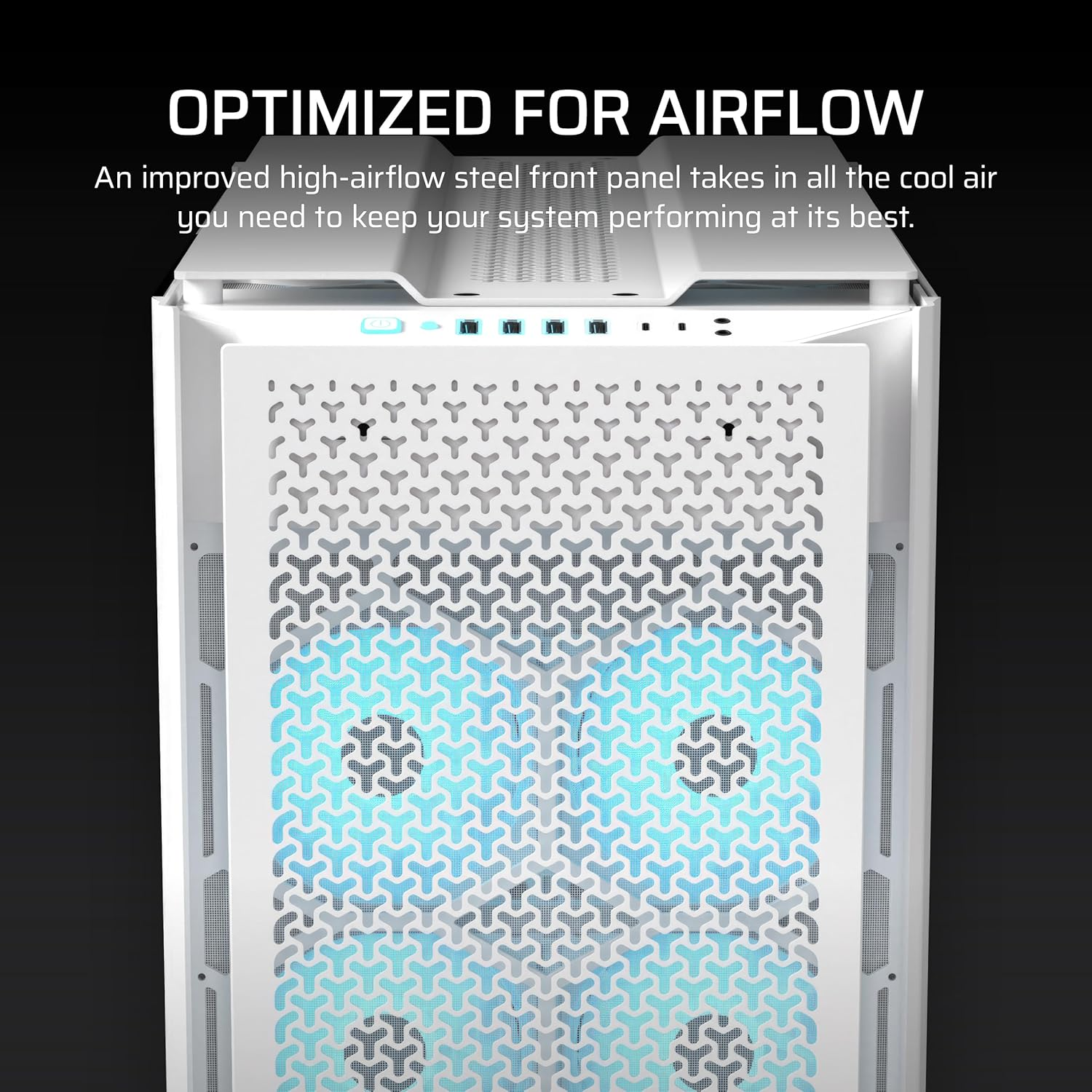 CORSAIR 9000D RGB Airflow Super Full-Tower PC Case &ndash; Fits up to 18X 120Mm, 7X 140Mm, or 4X 200Mm Fans &ndash; Infinirail&trade; Fan Mounting &ndash; Icue Link System Hub Included &ndash; No Fans Included &ndash; White - Black image number 4