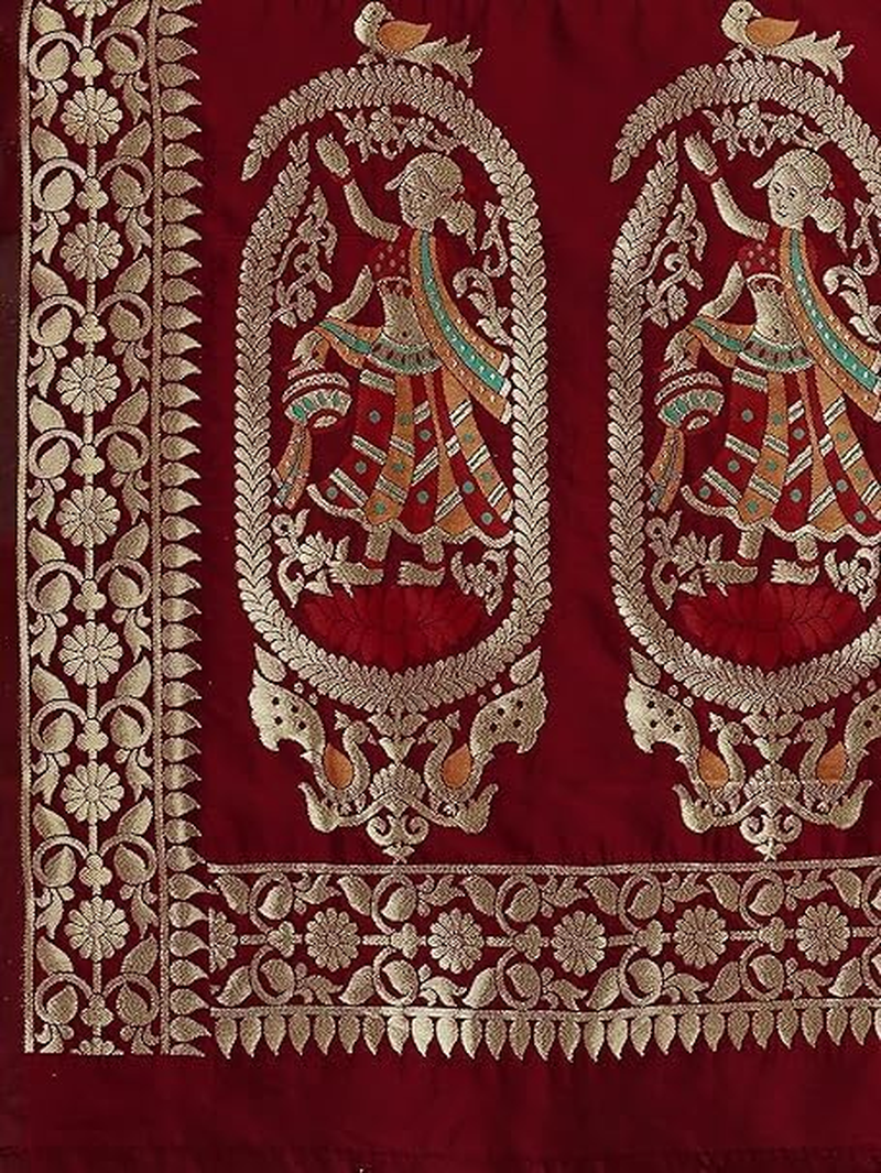 Women'S Woven Banarasi Silk Zari Dupatta/Chunni, Width 1 Meter, Length 2.5 Meter image number 2