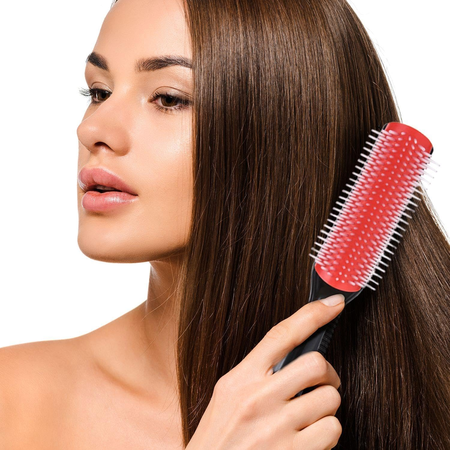 Pack of 3 Plastic Curly Hair Combs, Combs and Knot Comb, Reusable, Universal for Men and Women, Comfortable for Travel and Hairstyle Accessories image number 4