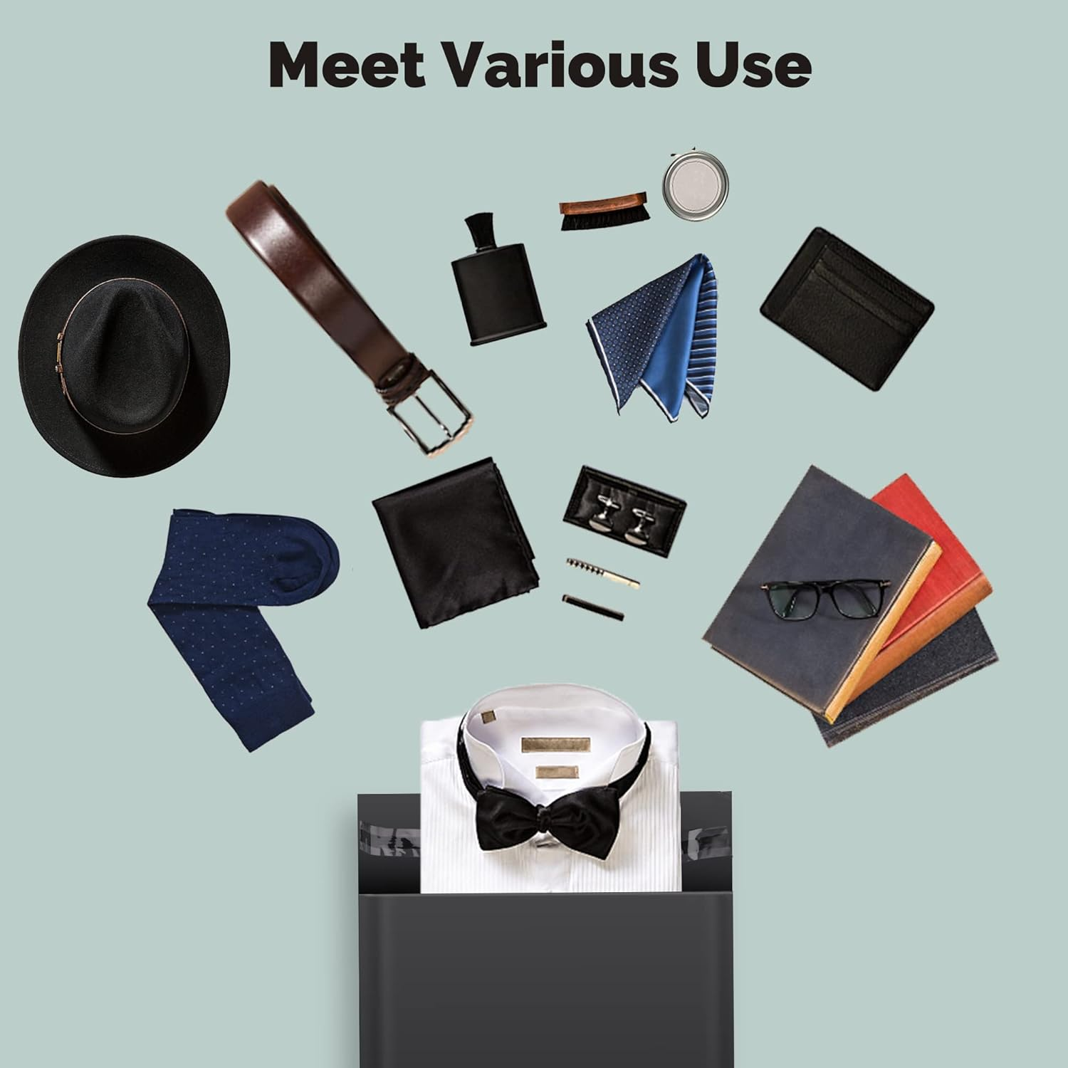 JENCENBIO Compostable Mailers Bags 15X28 Cm with Self-Sealing Strip Eco Friendly Shipping Bags Envelopes for Clothing Shoes Packaging 50 Pack Black image number 1