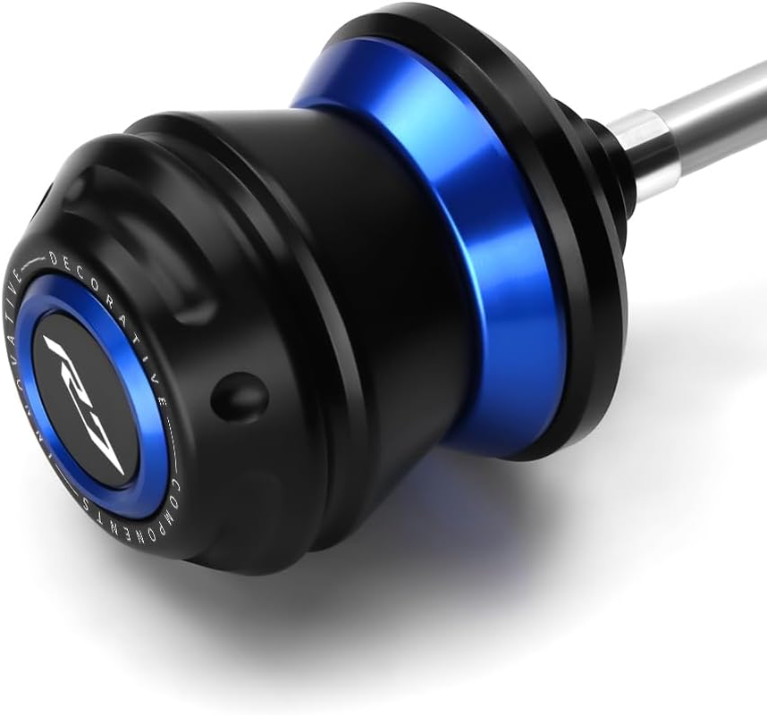 Mokiton Motorcycle Rear Wheel Axle Fork Slider Crash Protector Compatible with YAMAHA R7 YZFR7 YZF-R7 2022 2023 2024 2025 | YZF R7 Accessories (Blue)