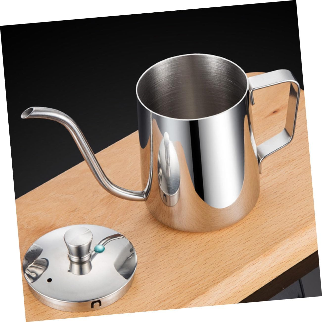 SHINEOFI Stainless Steel Coffee Pot Mini Handle Teakettle Practical Kettle for Home Use for Making Espresso Mini Coffee Pot for Daily Use image number 6