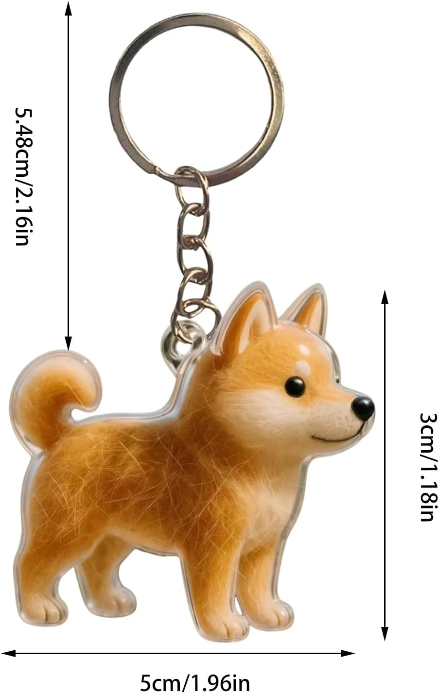 ETUCYNG Animal Keyring &ndash; Souvenir for Keeping Your Pet'S Hair Charm Accessory for Boys Girls Men Women Wallet Bag image number 4