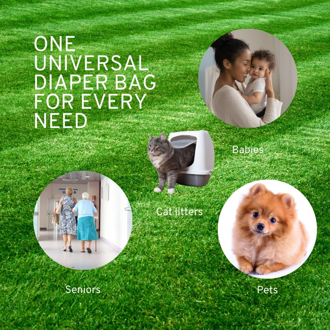 Eco-Friendly 5-Pack Biodegradable Diaper/Nappy Bin Refill Bags &ndash; Fits Tommee Tippee & Angelcare &ndash; Odour-Locking, Durable, Germ Protection &ndash; 6M Each &ndash; Ideal for Newborns (Cassette Not Included) image number 3