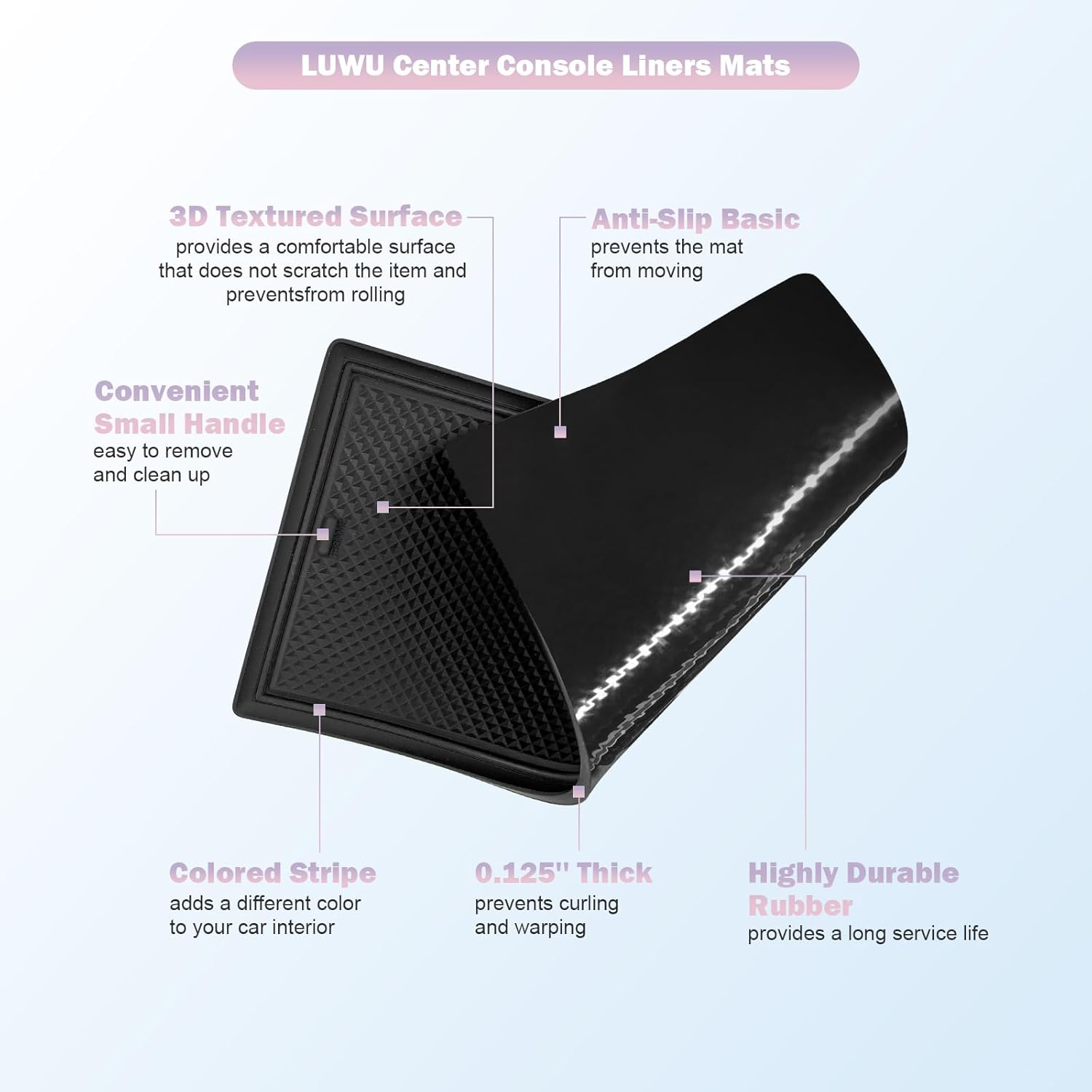 LUWU 18PCS Black Custom Fit Car Interior Liners Fits 2024-2025 Land Cruiser Prado LC250 Land Cruiser 250 Accessories, Anti-Dust Cup Holder Inserts & Door Pocket Mats