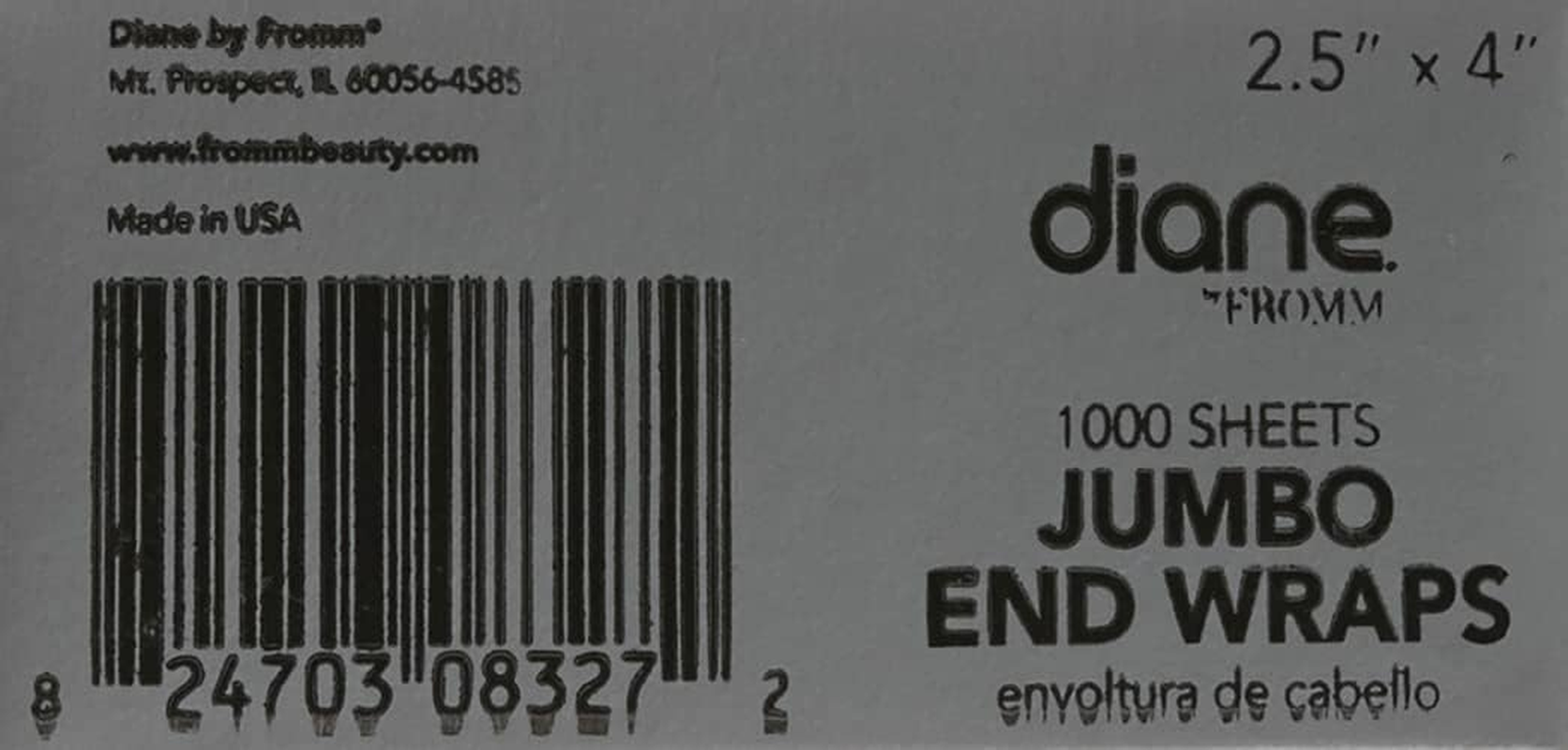 Diane by Fromm Jumbo End Wraps, 2.5 X 4 Inches, 1000 Sheets