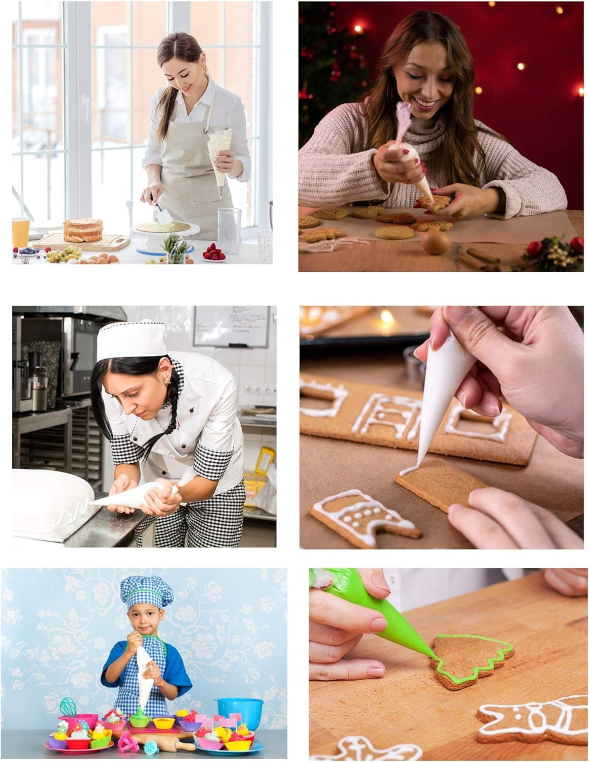 Mumoo Bear 100Pcs Disposable Piping Bags 12 Inch Pastry Bags Piping Bags Disposable Icing Piping Pastry Bags for Cookie/Cake Decorating Supplies anti Burst and Non-Slip Thicken Cake Decorating Bags