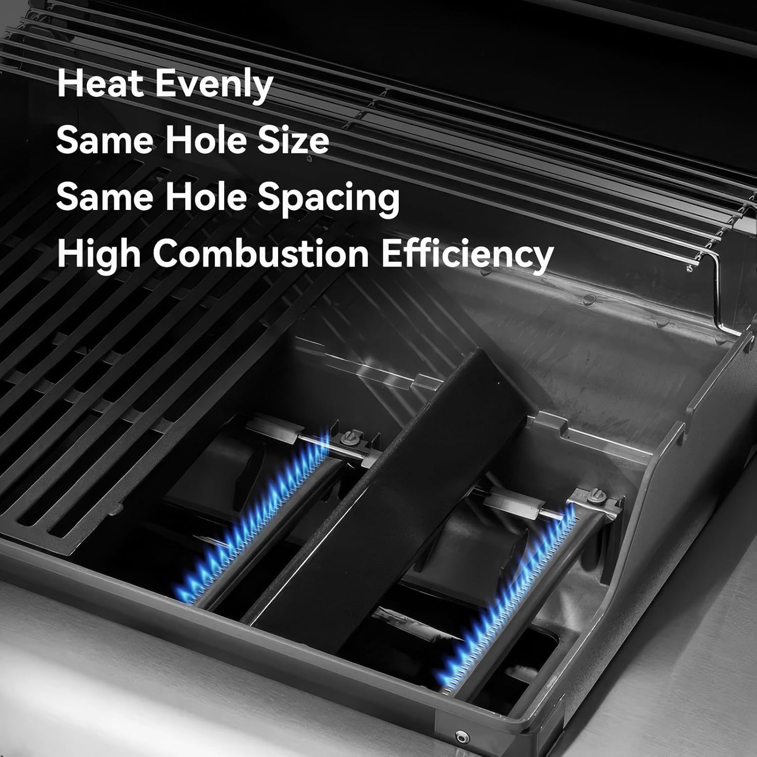 69787 Grill Burner for Weber Spirit 300 Series Spirit 330, Spirit 335 Grills with Front Mounted Control Knobs, 18 Inch Burner Tube Kit for Spirit E-330 Spirit SP-335, 68948 65518 Replacement Parts - Full-Size Griddle Inserts image number 6