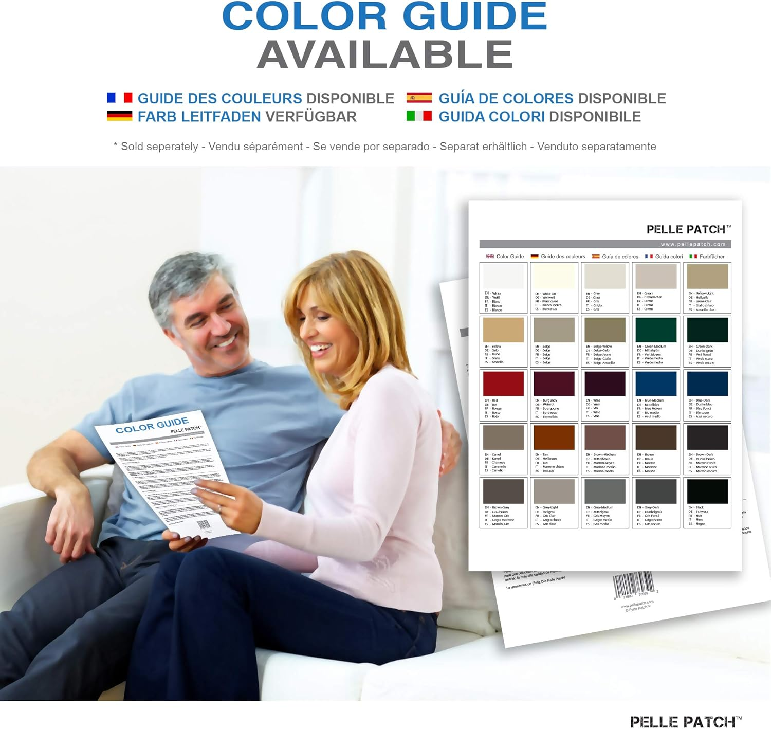 Pelle Patch - Black Leather Patch Car Seat Repair Kit - 25 Colors Available - Original 8X11 - Black image number 5