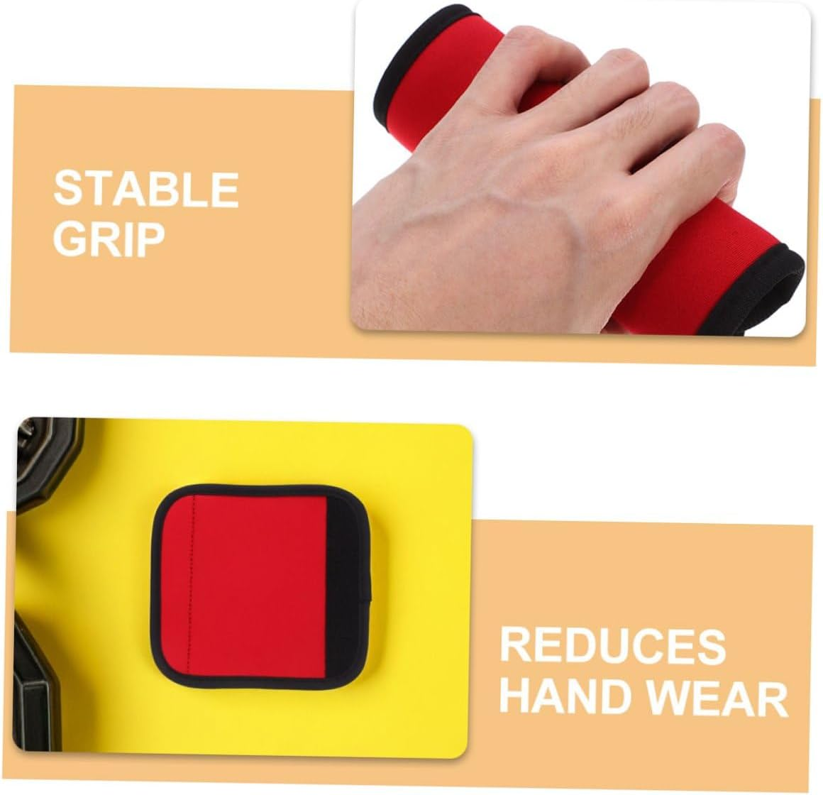 HOLIDYOYO 3Pcs Detachable Pull-Up Bar Handle Grip Pads Polyester Cushion Anti-Slip Sleeve for Dumbbells Barbells Home Gym Equipment Accessory Weight Lifting Protection image number 2