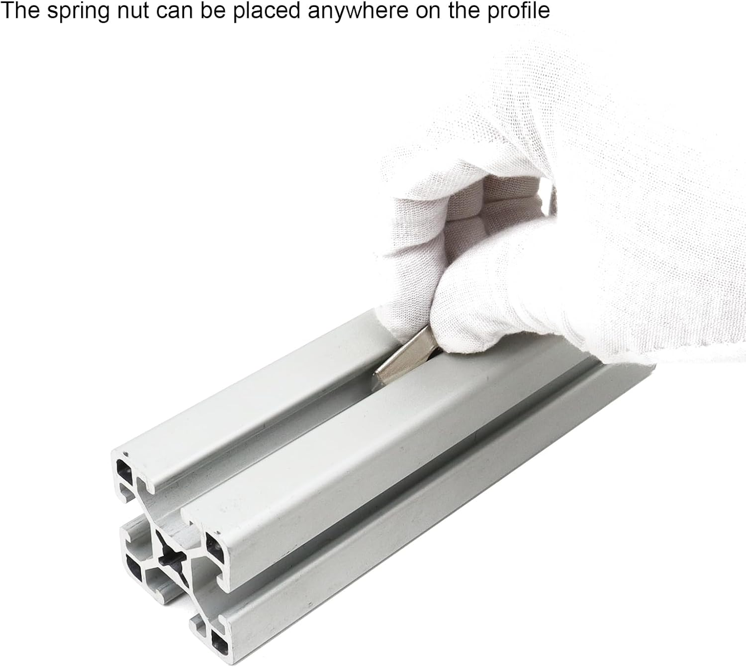 BLCCLOY 20 Sets 40 Series Aluminum Extrusion Profile T Slot Corner Bracket 4040 90 Degree Right Angle Connector with M8 Spring Bolts Nuts for 40/40 4080 Extruded Aluminum Hardware image number 6