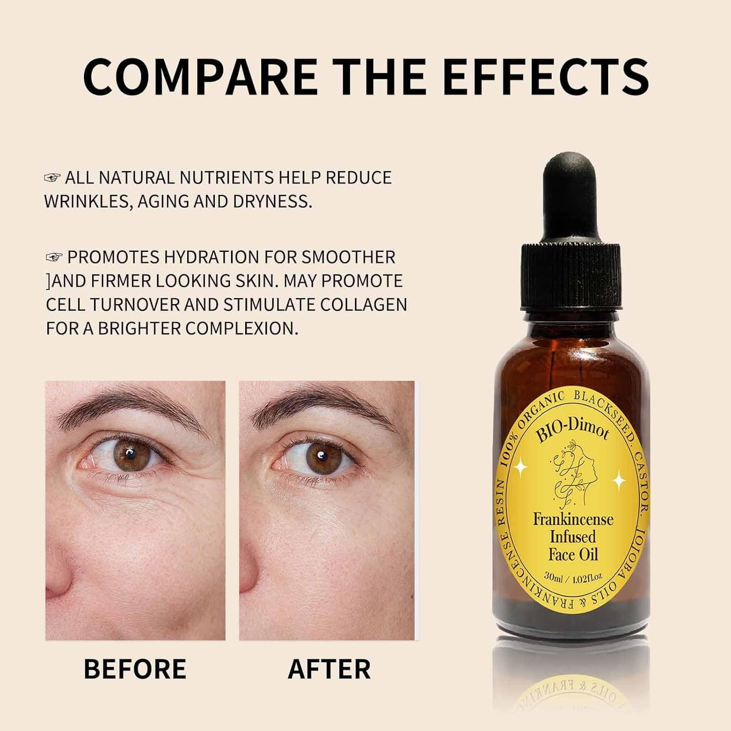 Frankincense Resin Oil for Face，Frankincense Resin Infused Organic Black Seed & Jojoba Oils,Natural Skin Care Moisturizing, Facial Anti-Aging Moisturizing Skin Serum image number 3