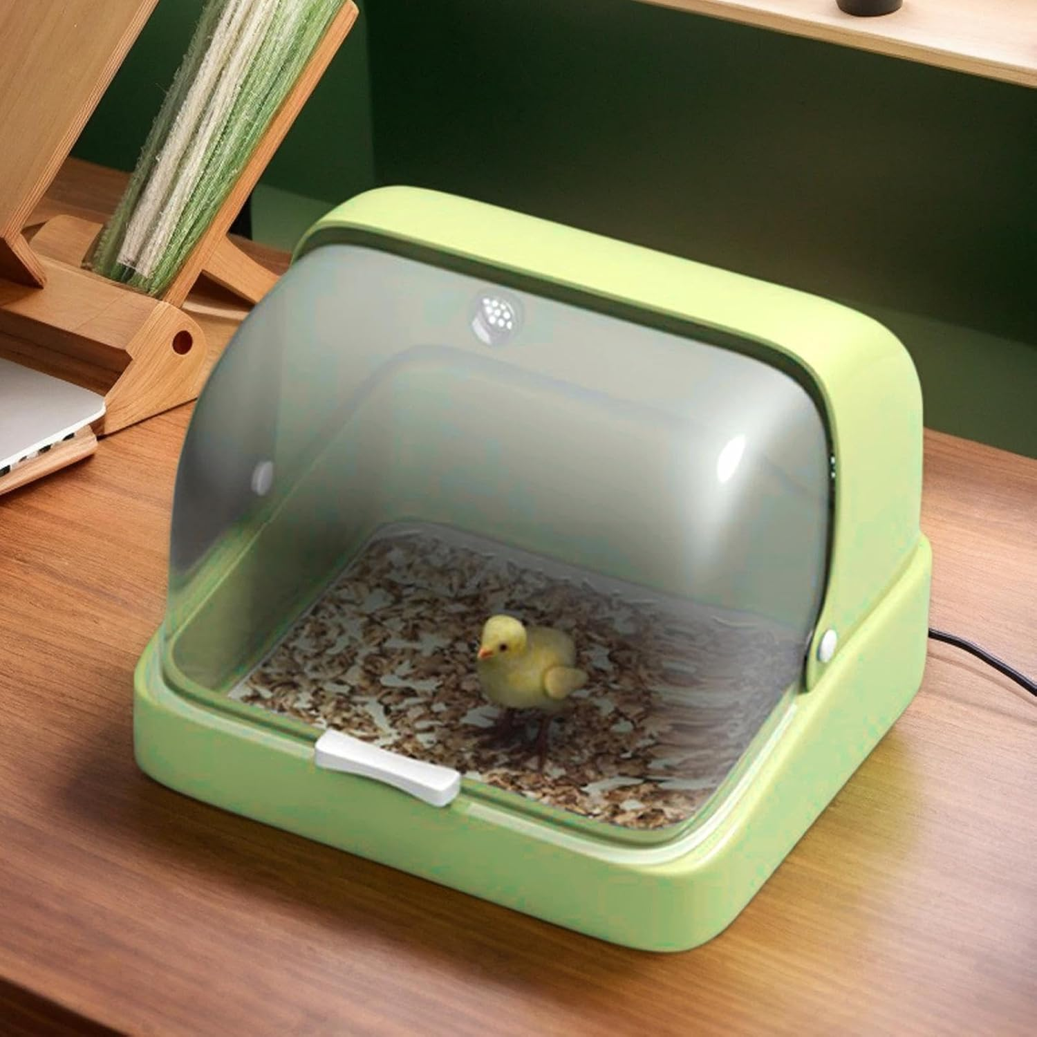 Chicken Brooder Warmer, Bird Incubator Brooding Box with Adjustable 3-Temperature Heating Pad, Breathable and Visual Nesting Case for Parrots, Chickens, Ducklings image number 5