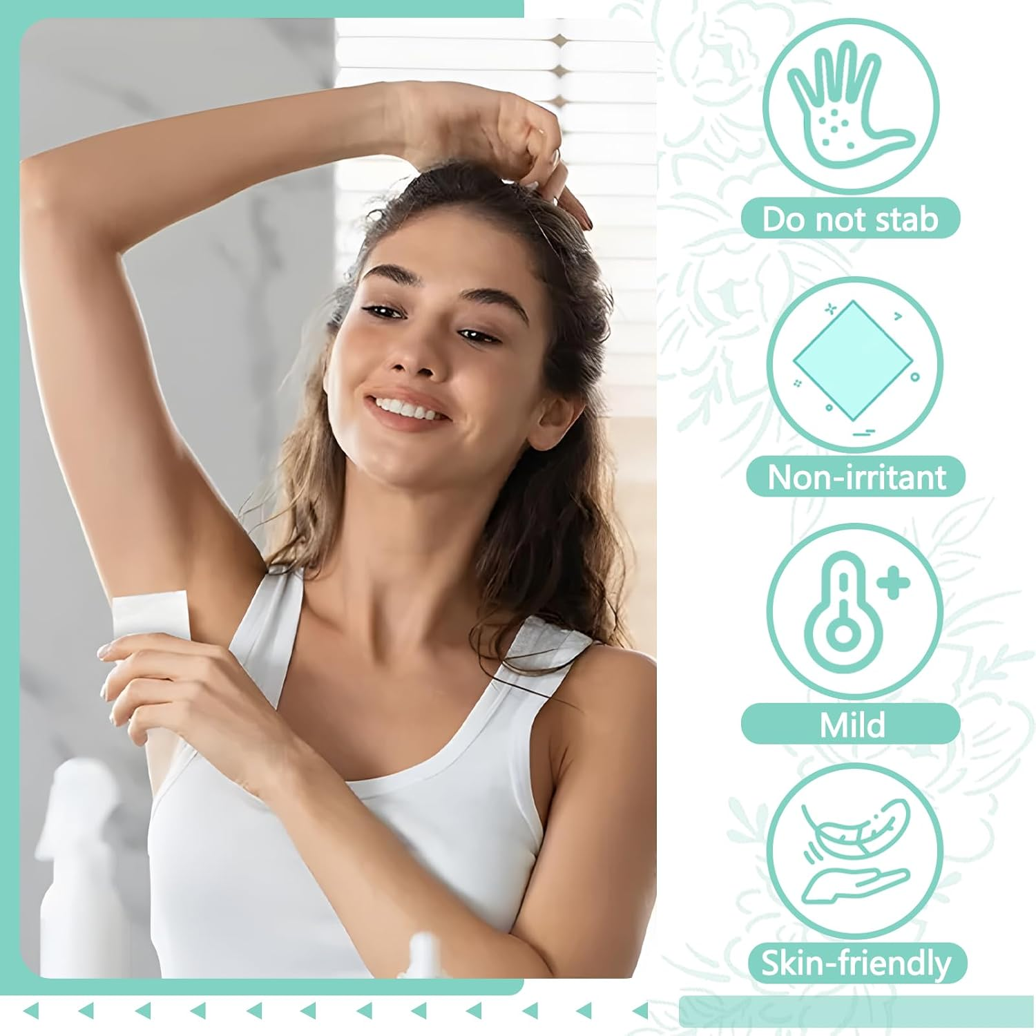 EDTOY Body Wipes 50 Pieces of Antiperspirant Deodorant Wipes and Travel Deodorant Individually Wrap Hypoallergenic Mini Deodorant Underarm Sweating and Travel to Clean Skin for Female Male Teenagers (50) image number 6