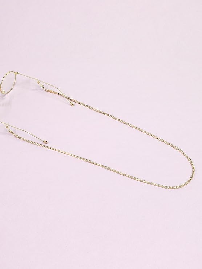 Women Rhinestone Diamond Eyeglass Chain Non-Slip Sunglasses Chain Glasses Chain 1PCS image number 2