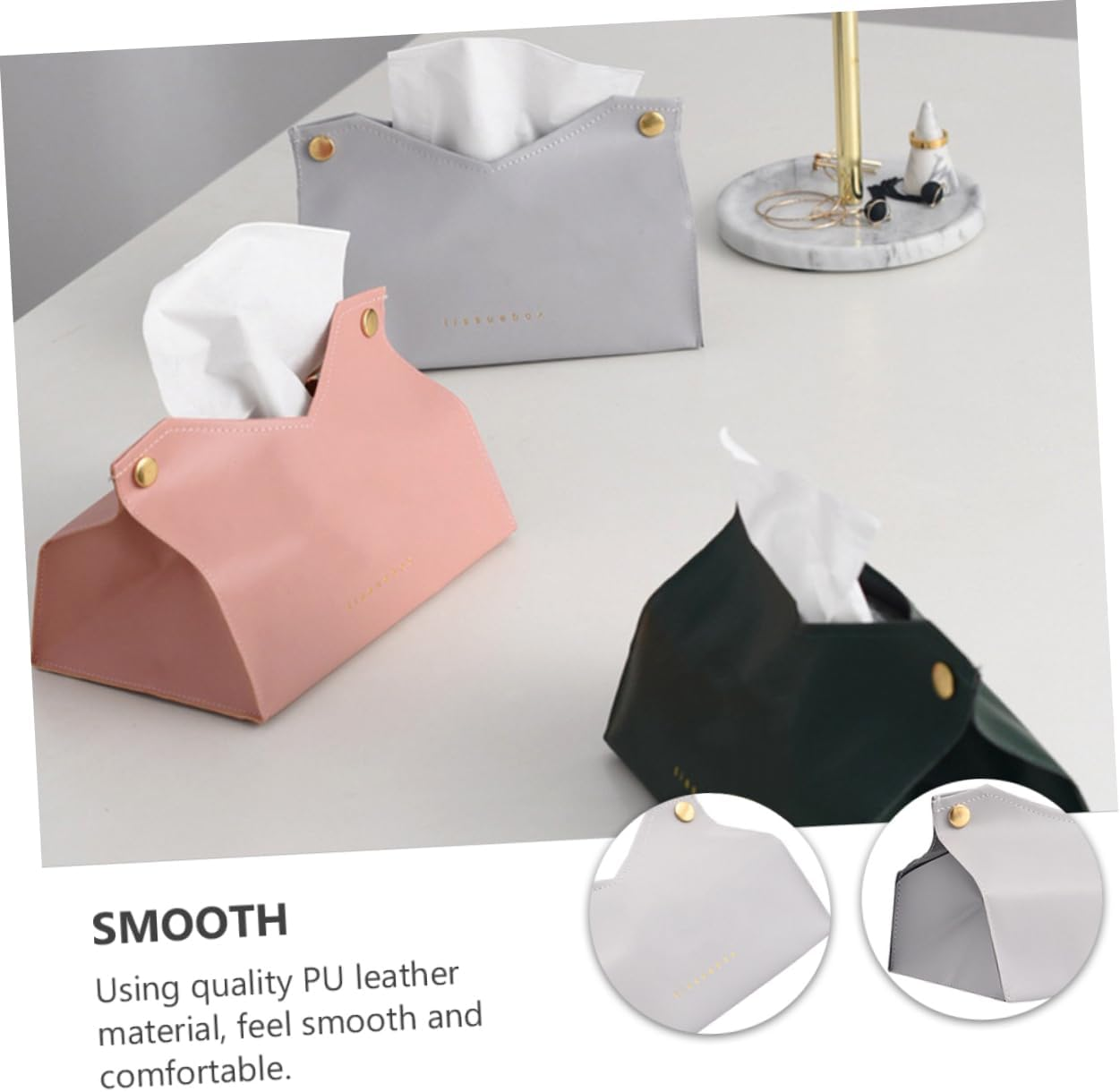 Alipis Leather Paper Towel Container Storage Box Easy to Clean Suitable for Kitchen Car image number 2