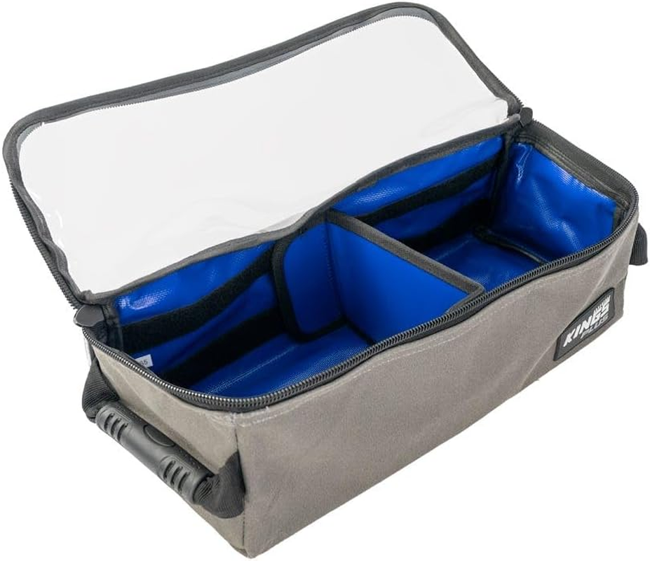 Kings plus Clear Top Canvas Bag - Small | Clear PVC Lid with SBS Zippers | 370GSM Grey Canvas image number 4