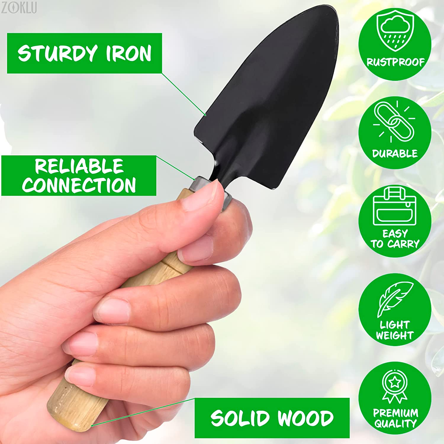 Hand Shovel for Gardening Trowel Garden Tool - Planting Tools Small Garden Rake Ergonomic Hand Tools Set Edging Shovel Indoor Plants Tools - Gardening Tools Heavy Duty Shovel Garden Tool Set image number 2