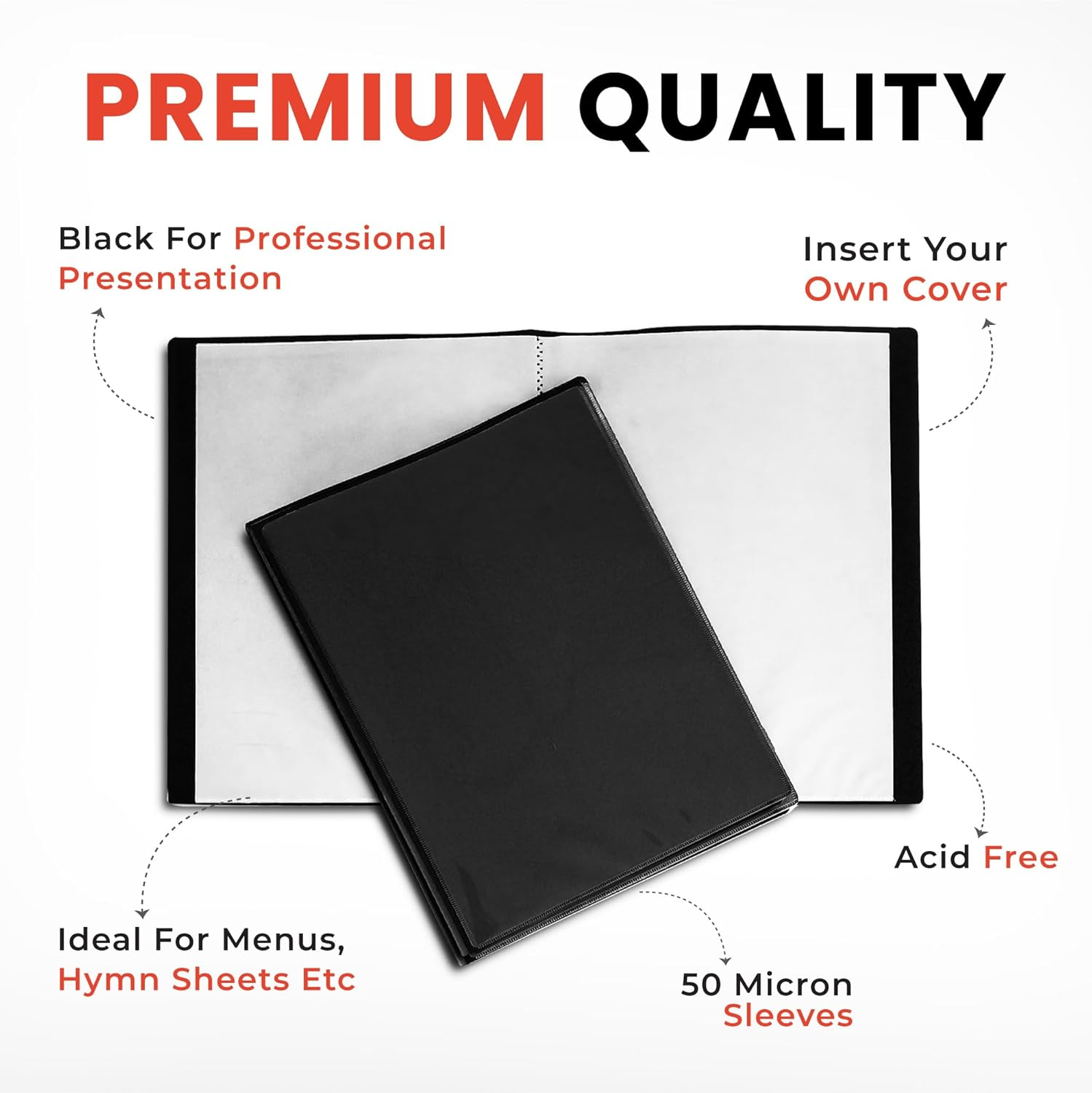 Janrax A5 Presentation Display Book, 40 Pockets (80 Views) image number 5