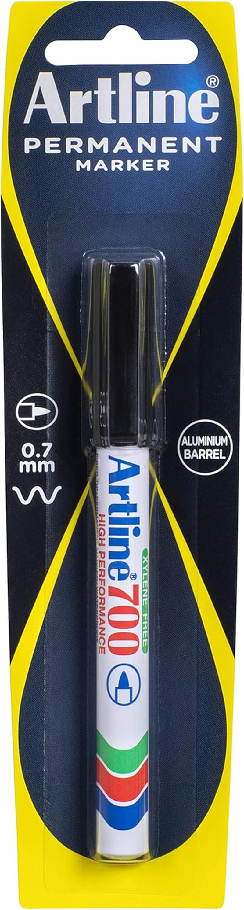 Artline 700, 170074, Permanent Marker, Bullet Nib, 0.7Mm, Assorted Colours, 4 Pack