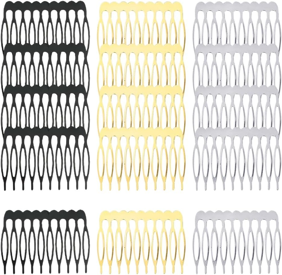15 Pieces Metal Hair Combs French Twist Hair Clip Combs Small Bridal Veil Hair Comb Wedding Hair Comb Clips DIY Hair Accessories image number 1