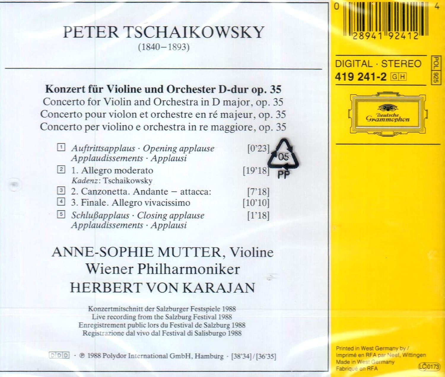 Tchaikovsky Violin Concerto image number 3