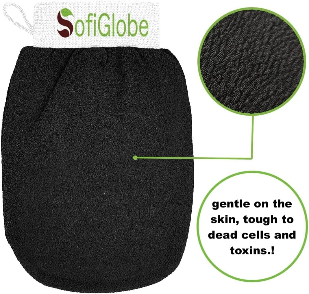 Exfoliating Glove Kessa, Natural Skin Scrub Glove, Kessa Hammam and Spa Glove, Body Exfoliating Glove, Body Scrub Glove for Men and Women. image number 1
