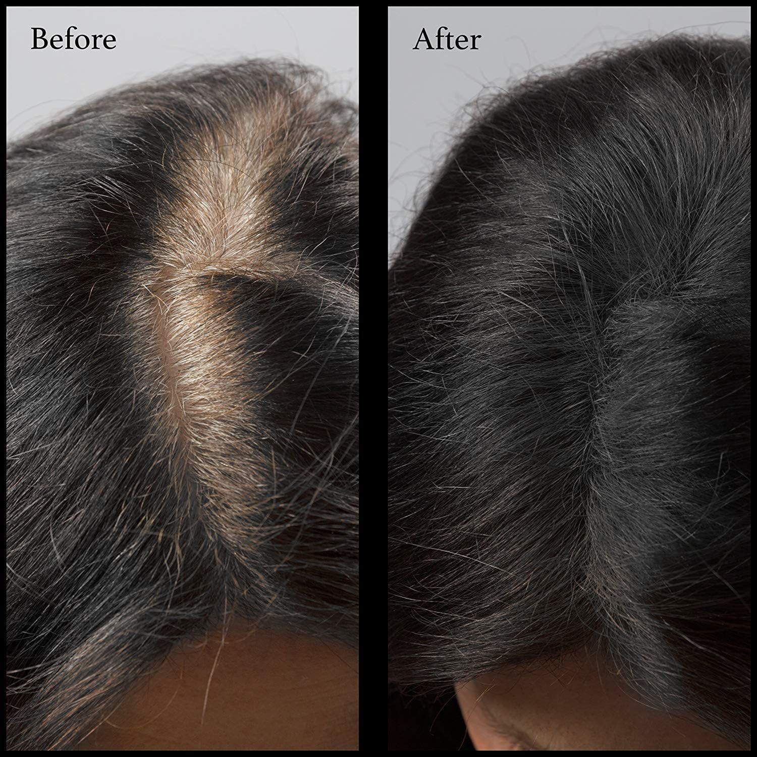 Root Concealer Touch up Powder | All-Natural Crushed Minerals with Brush | Fast and Easy Total Gray Hair Cover up for Black | Brown | Auburn and Blonde Hair .32 Ounce (Black) image number 5