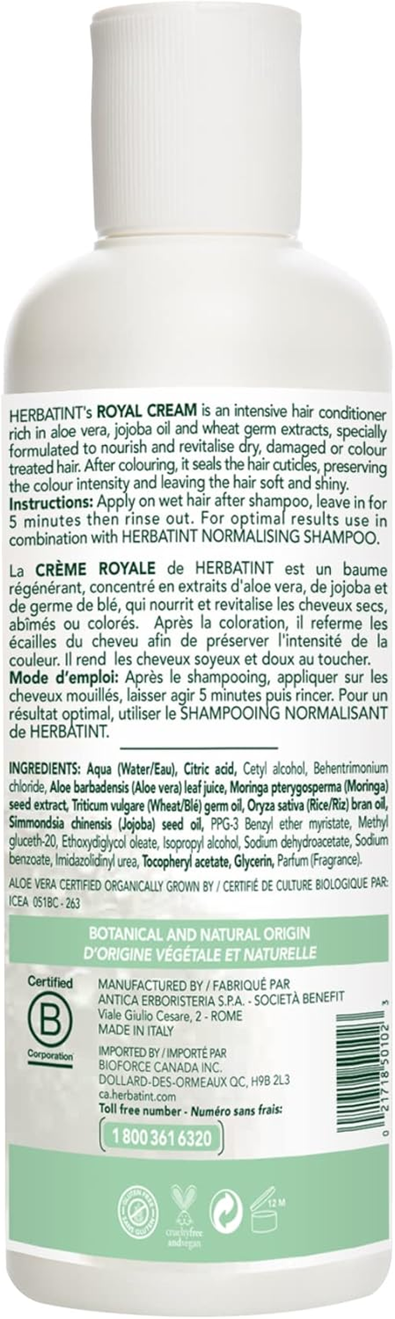 Herbatint Royal Cream Aloe Vera Intensive Conditioner image number 1