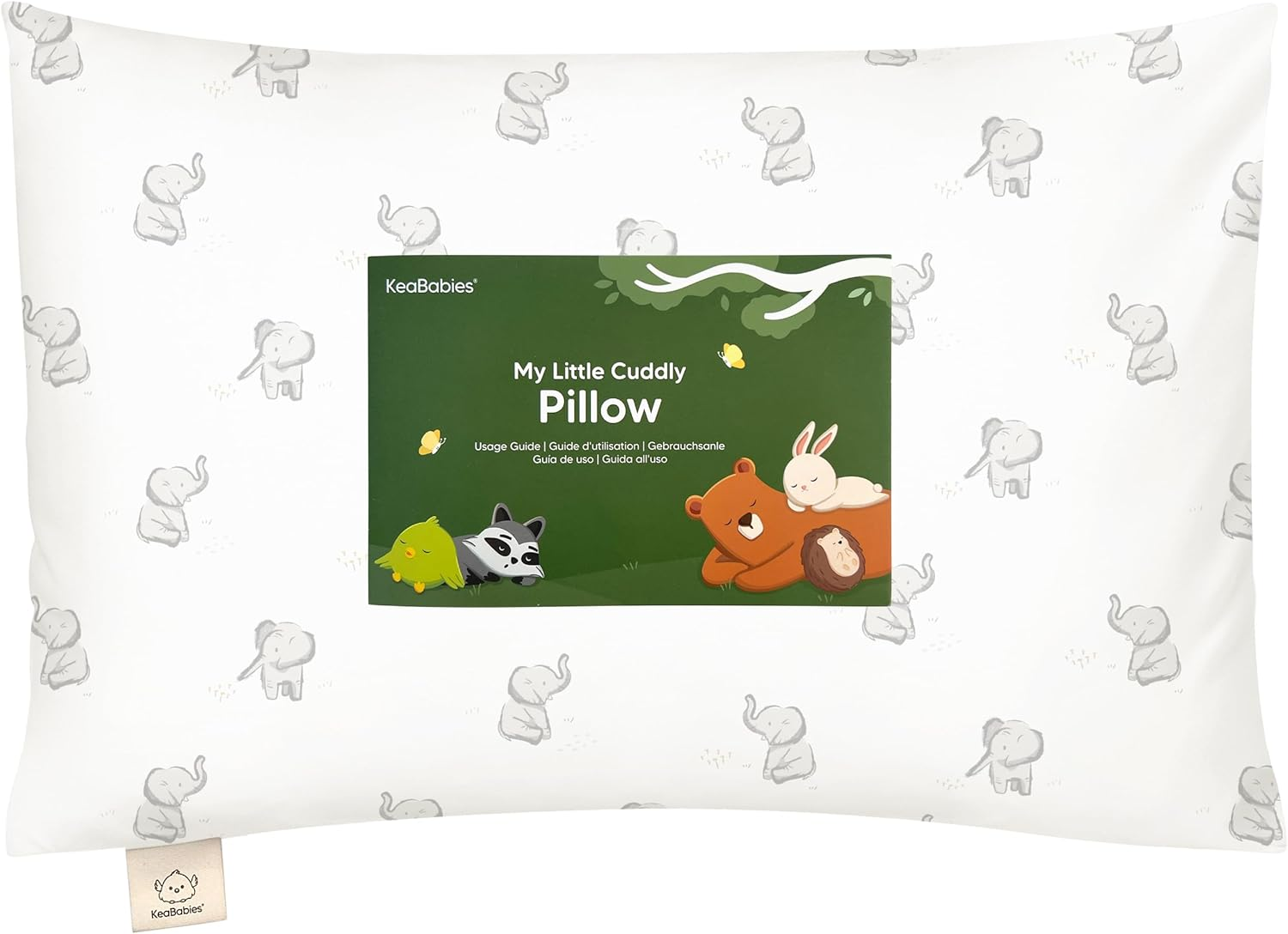 Toddler Pillow with Pillowcase - 33X45 My Little Cuddly Pillow, Bamboo Nursery Toddler Pillows for Sleeping, Kids Pillow, Travel Pillows for Sleeping, Mini Toddler Bed Pillow (Elly) image number 1