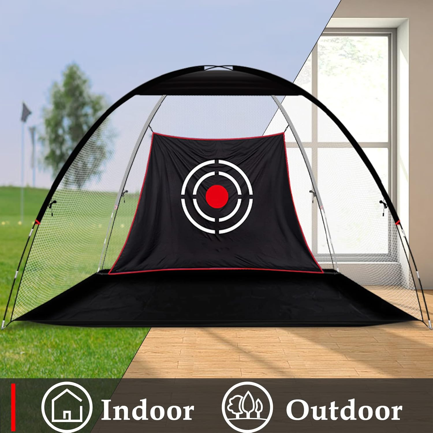 Golf Practice Hitting Nets for Backyard Driving Indoor Use Heavy Duty Practice Golf Driving Nets for Backyard Premium Portable Golf Impact Nets Cages with Frame and Net for Kids Men