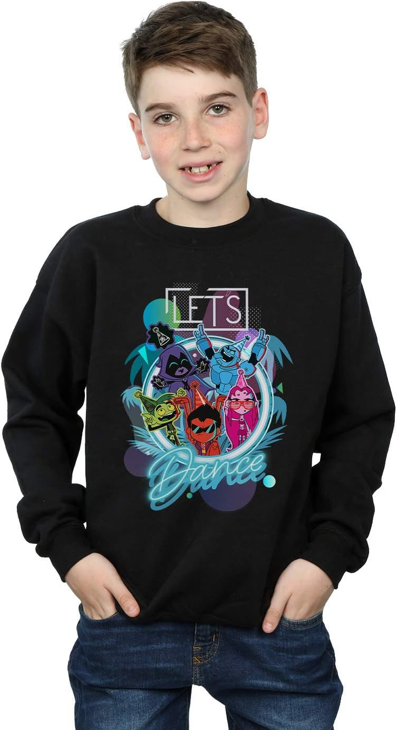 DC Comics Boys Teen Titans Go Let'S Dance Sweatshirt Black 5-6 Years image number 2