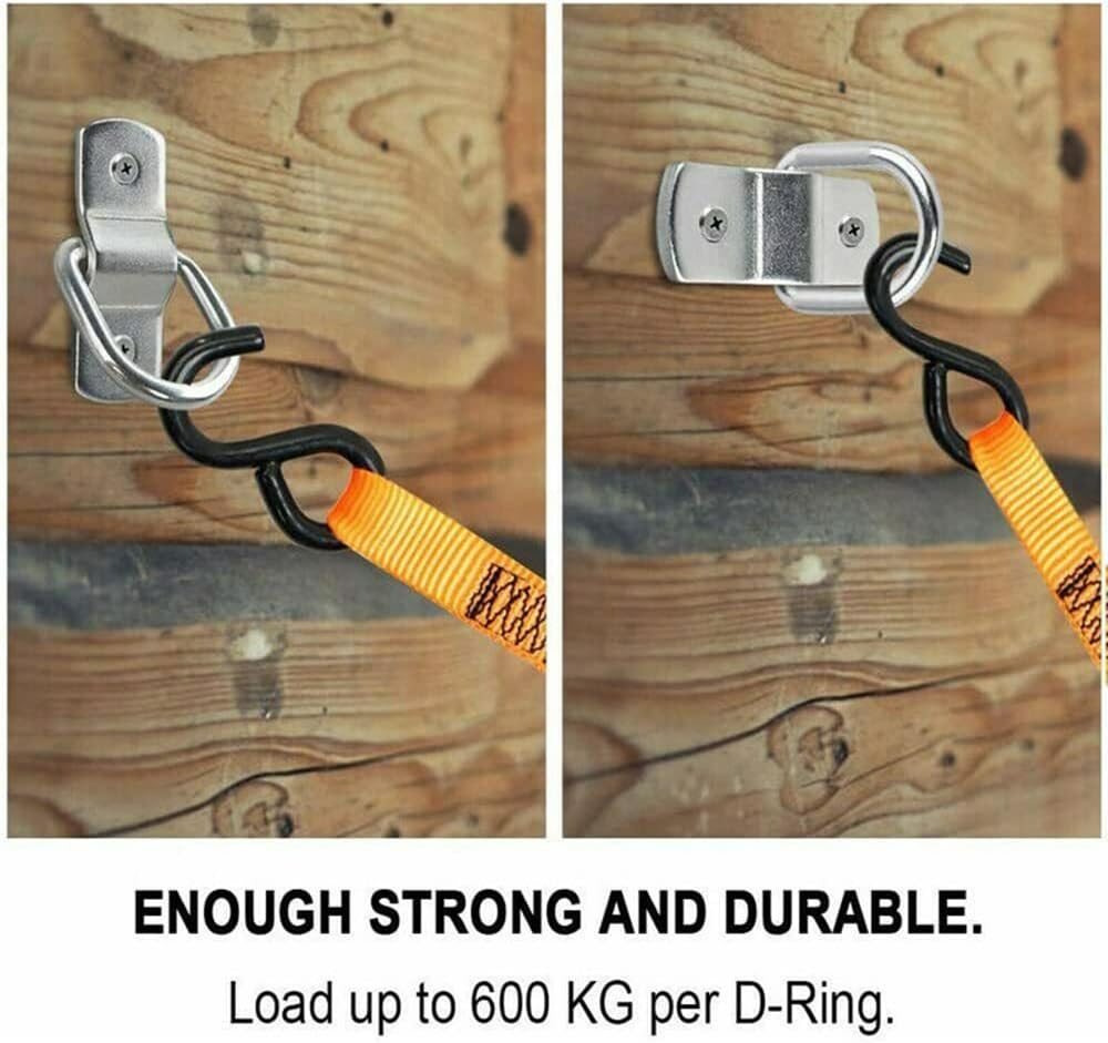 D Ring Tie down Anchors, Heavy Duty Truck Boat Cars Load Anchor Trailer with Mounting Bracket, Stainless Steel, Pack of 4