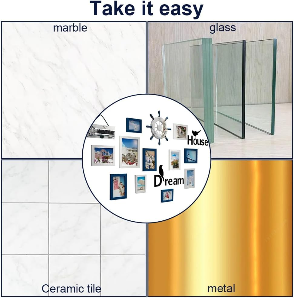 HHWRT Picture Frame Set, Multi-Pack Photo Frames for Wall and Tabletop Display, 14 Pack Picture Frames Collage Wall Decor for Multi Sizes Photos, Home and Office Gallery Wall D&eacute;cor image number 5