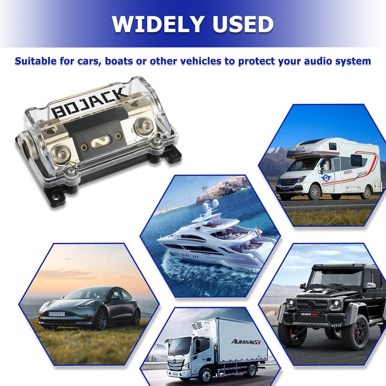 BOJACK 0/2/4 Gauge AWG In-Line ANL Fuse Holder with 300 Amp Fuse No Wire Terminals Needed Inline Fuse Holder with Insulating Cover, Automotive 4, 2, 0 Gauge Fuse Block, BJ- XFH-300A image number 5