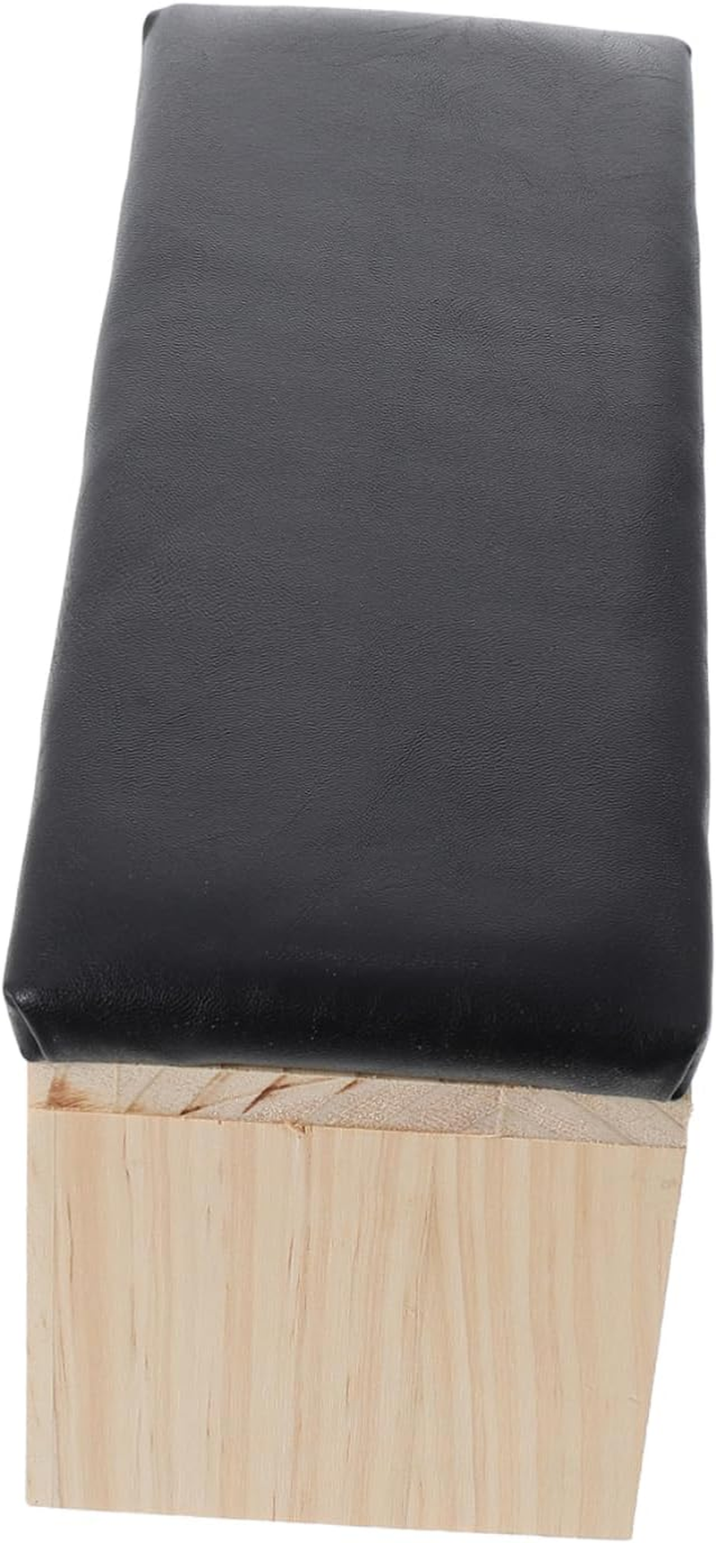 Supple Leather Manicure Pillow Wooden Hand Rest Cushion with Nail Lamp Holder Natural Wrist Support for Nail Art Japanese Style Manicure Tool for Steady Hands and Dust Protection image number 2