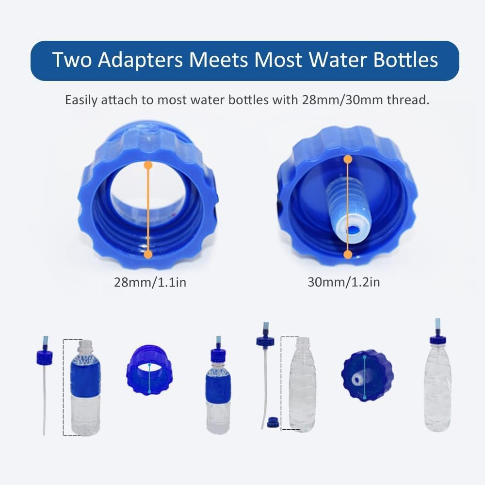 Water Bottle Drink Tube Water Bottle Drinking Tube with Double Adapter Hydration System Drink Tube System Hose Kit Water Bottle Tube Adjuster for Cycling Trekking Fishing Boating Camping image number 3