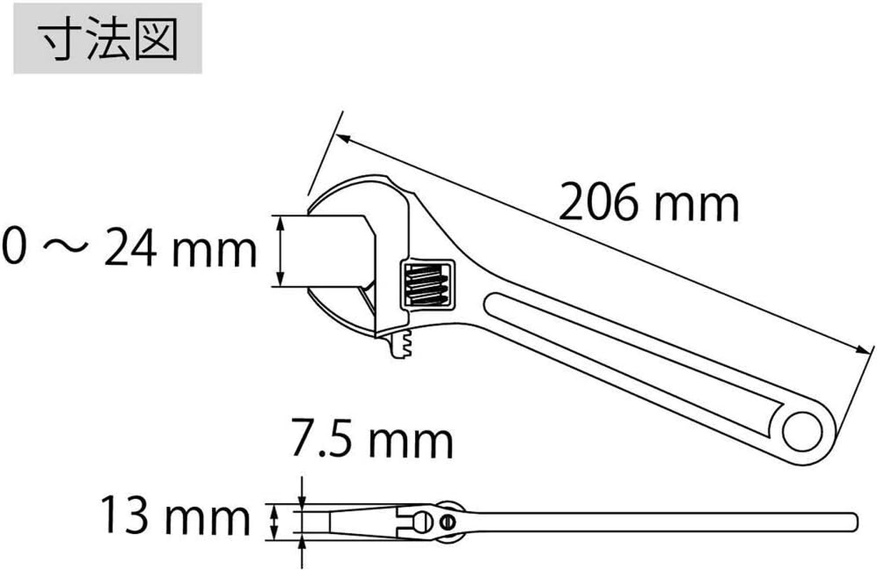 Lobtex Monkey Wrench 7.9 Inches (200 Mm) M200 image number 6