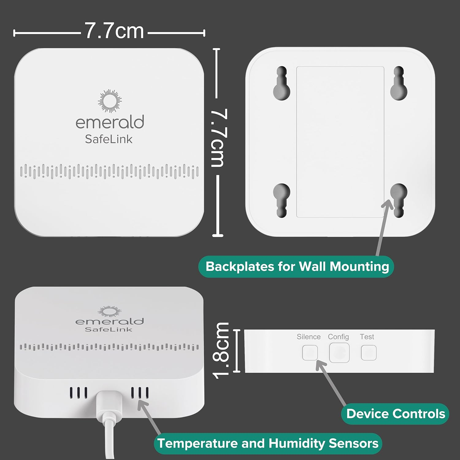 Emerald Home Safelink - Smart Wi-Fi Enabled Gateway Links Emerald Smoke Alarms to Your Phone for Constant Access and Fire Security. Enjoy a Safer Home. image number 1