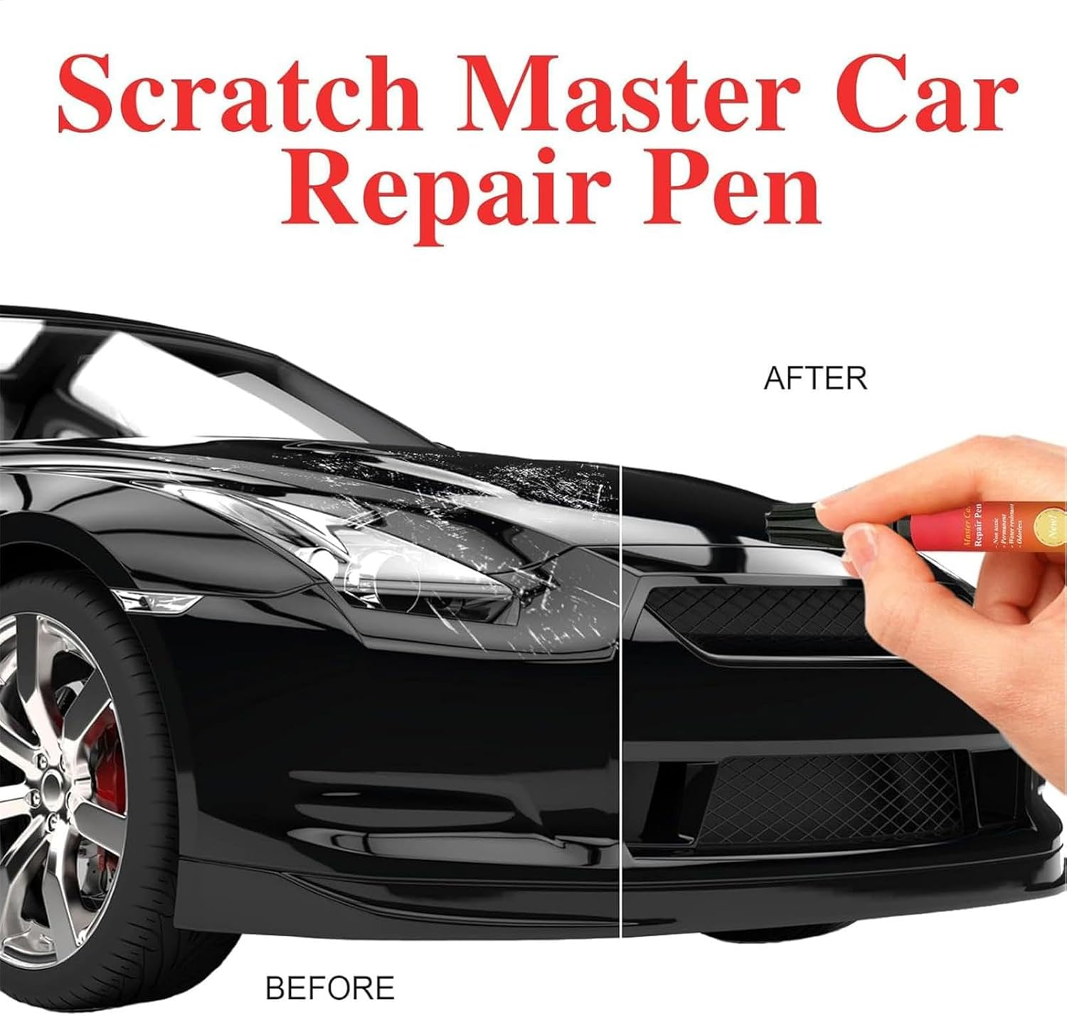 Auto Paint Repair Pen - 7.4Ml All Car Touchup Weatherproof Paint Pen | Automotive, Lasting, Quick Drying Repair Accessories for Deep Scratches image number 1