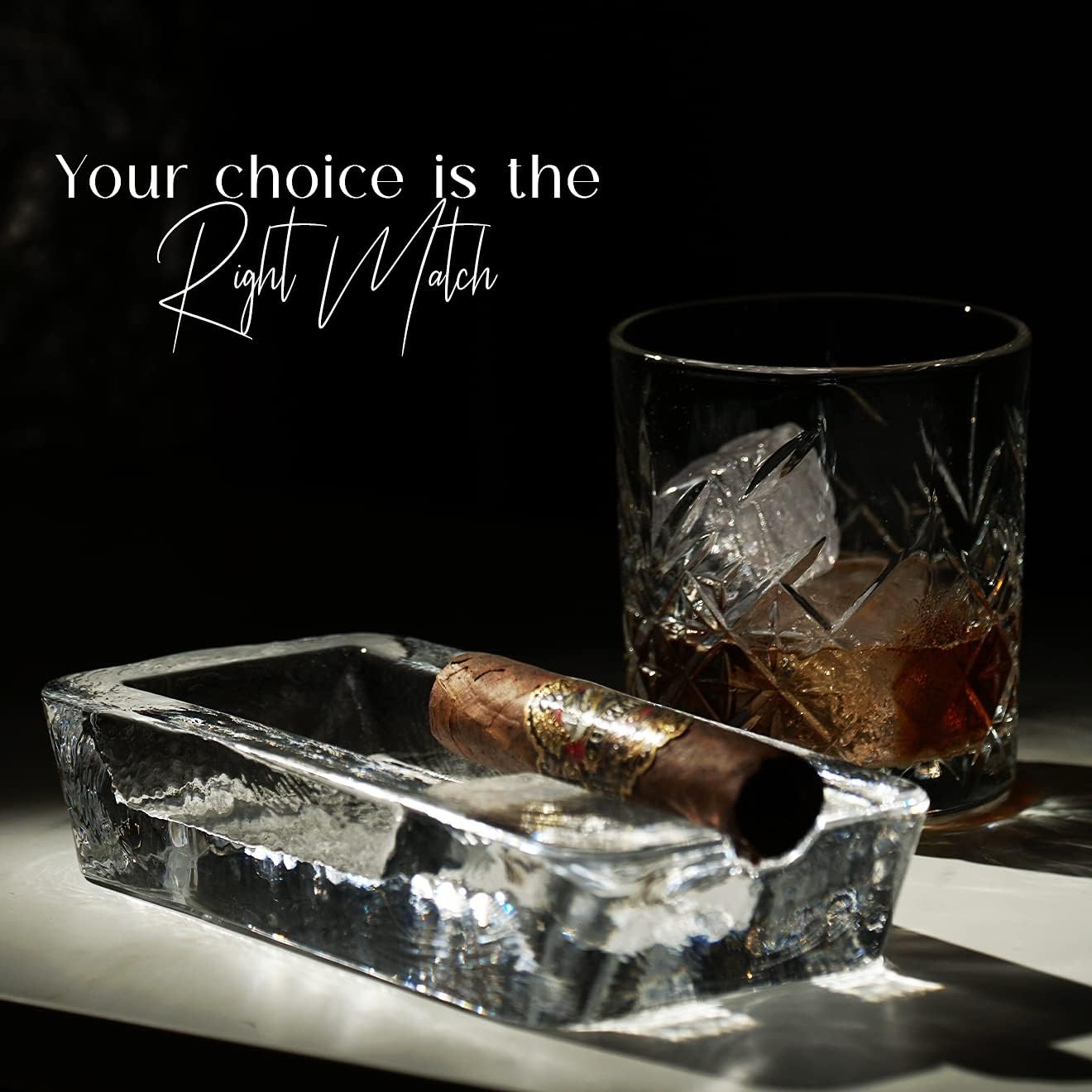 The Buybox Cigar Ashtray Big Ashtrays for Cigarettes Outdoors Large Heavy Glass for Patio/Outdoors/Cigars Ash Tray Large Giant Luxury Premium Cigarette Ashtrays for Outdoor Party Restaurant & Pool image number 6