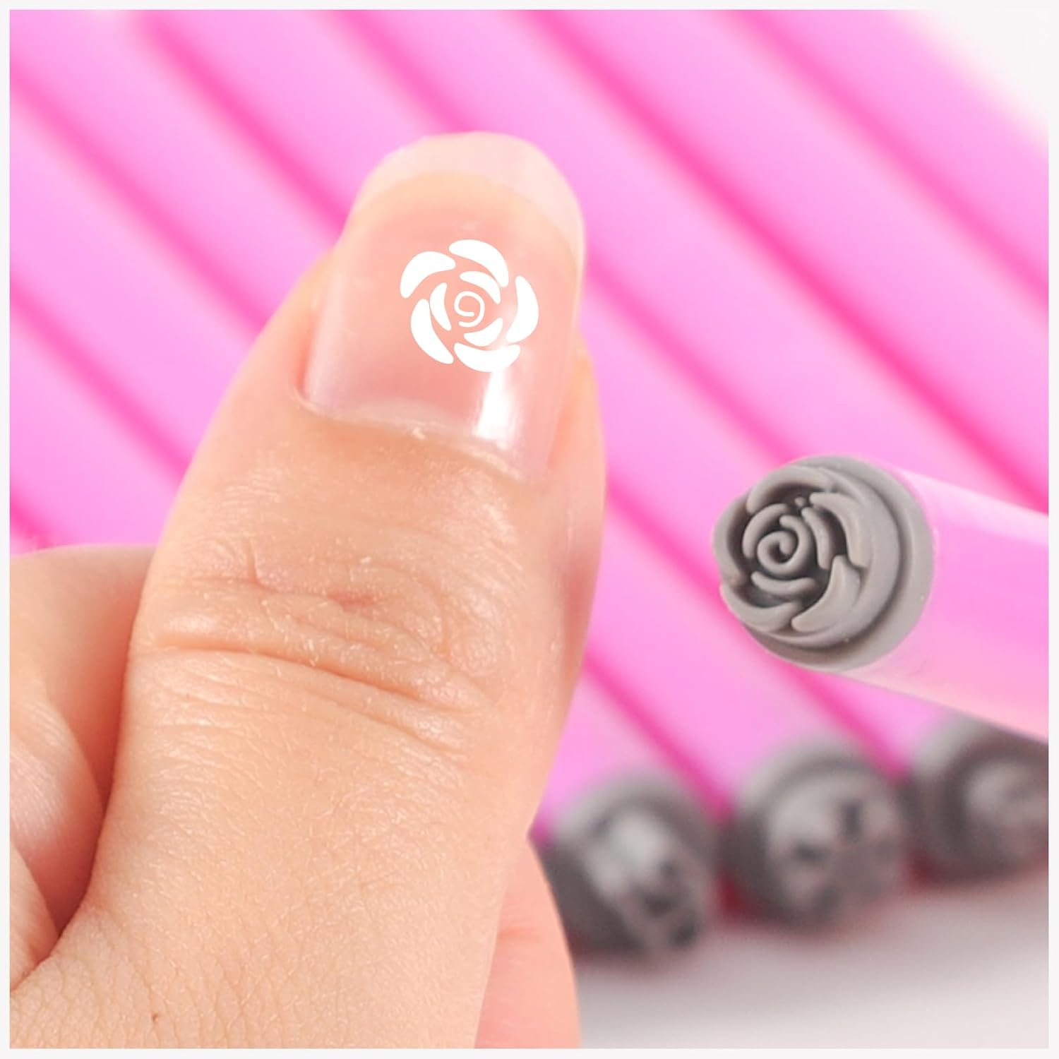 DANNEASY Nail Art Stamp Pen Set (15PCS), 3S Quick DIY Nail Design Tools with Unique Patterns - Easy to Use, Flower Nail Stamper Pen, Nail Art Pen for DIY Salon Nails Supplies image number 3