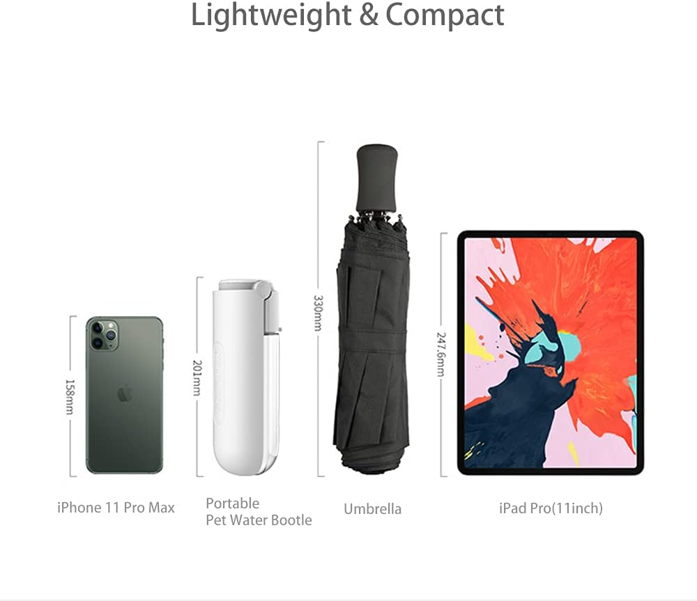 AFULILI 420Ml Pet Water Bottle 180&deg; Folding Portable Cat Dog Drinking Feeder for Outdoor Walking Traveling Leak-Proof Dog Food Adapter(White) image number 2