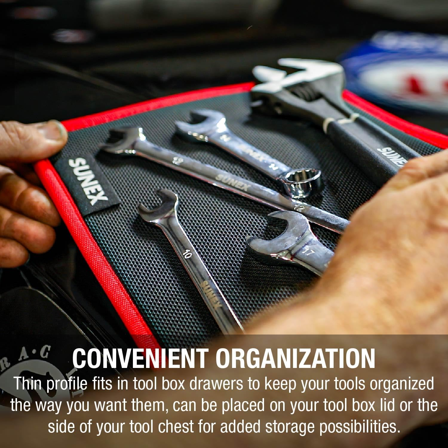 Sunex SXMAGMAT Flexible Magnetic Mat/Organizer, 8"X10", 40LB Rated Capacity image number 2