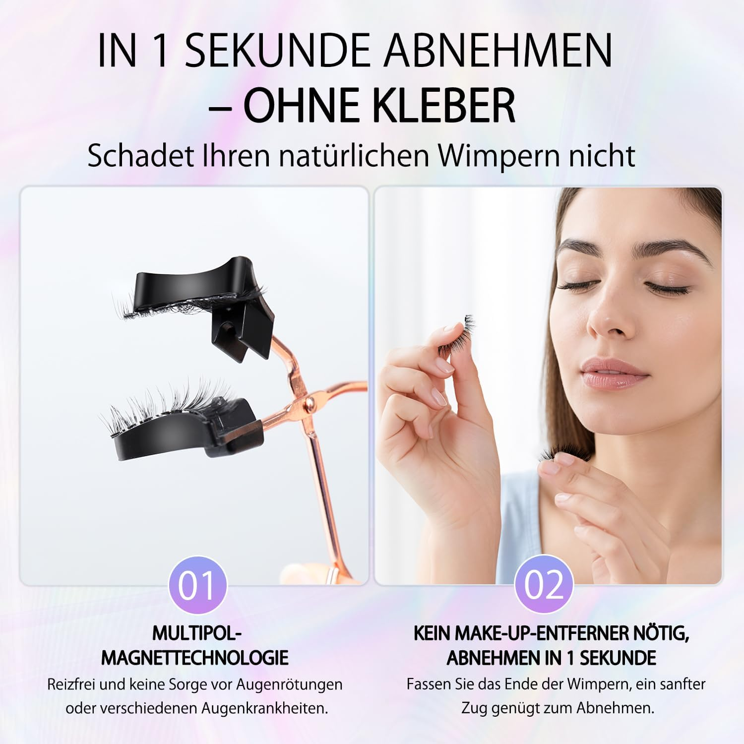 Magnetic Eyelashes, Magnetic Eyelashes with Applicator, Magic Eyelashes, Magnetic, Reusable, Best Magnetic Eyelash Set, No Glue, with Applicator (4)