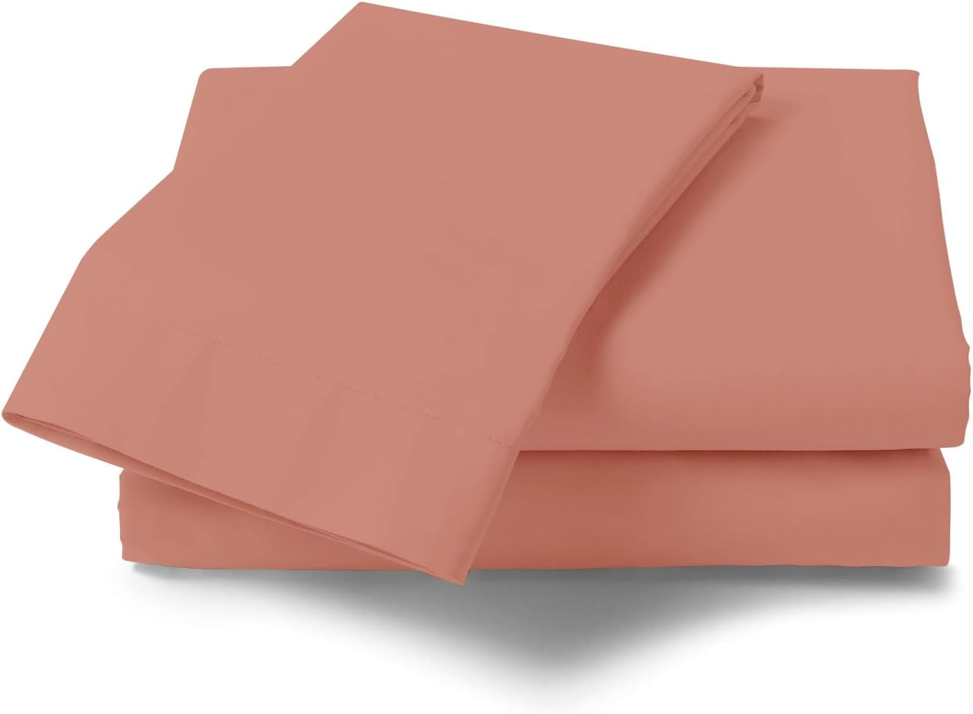Hotel Quality King Size Flat Sheet- Polycotton Fabric Percale Non Iron Bedding- Super Soft Bedding Linen Set- Blush Pink