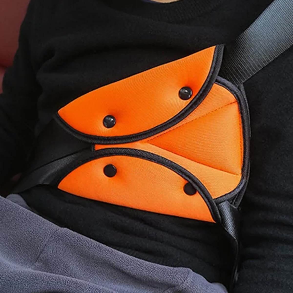 AIMALL 2 PCS Kids Seat Belt Clip Car Safety Shoulder Harness Strap Adjuster Red - Mesh Fixator for Child Protection, Lightweight, Soft Ppcotton, Universal Fit image number 5