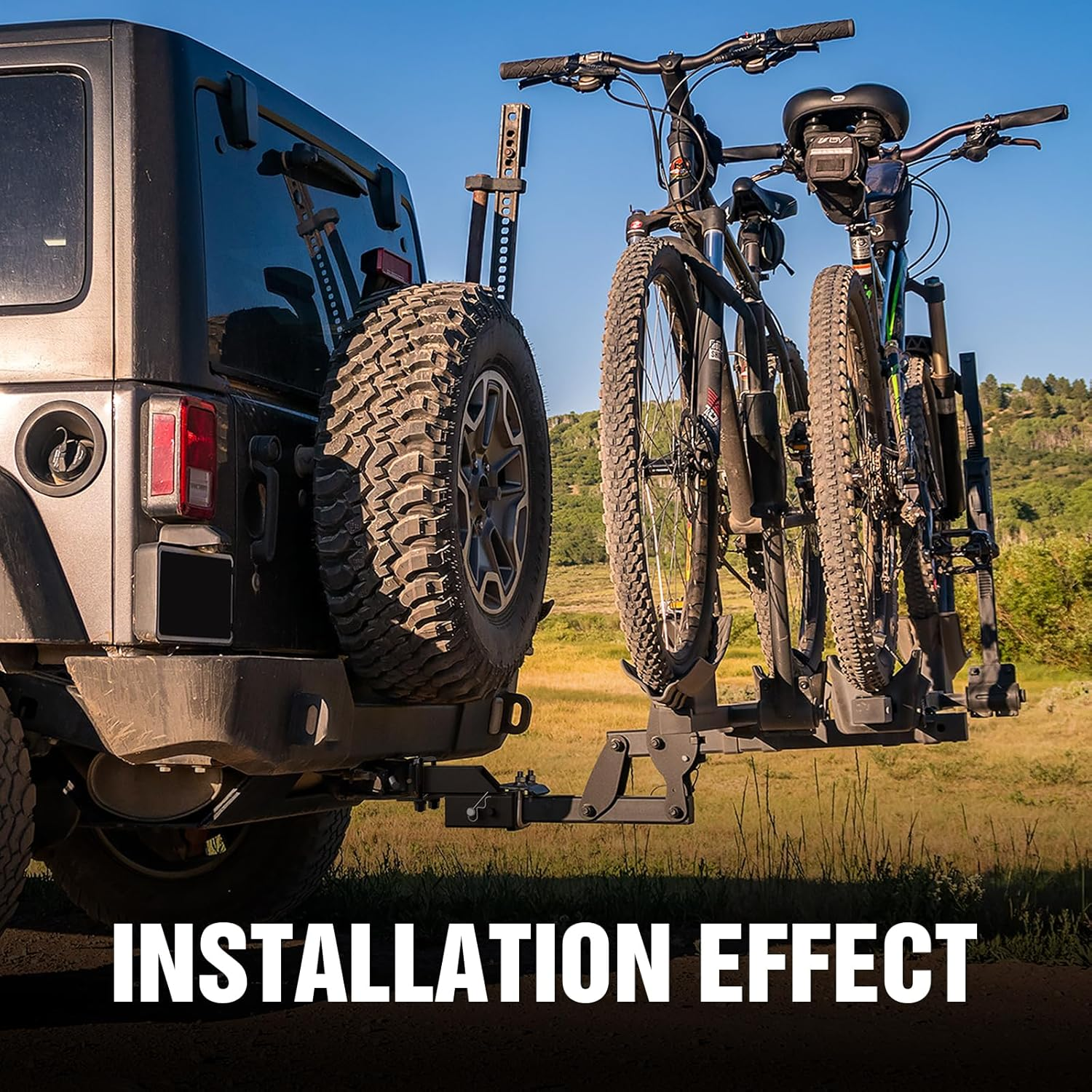 YZONA Trailer Receiver Hitch Riser & Extender Adapter, 2" Drop/Rise, Adjustable Lengths 5", 6", 8", 9", Solid Tube, 2-Inch Receiver, 7500 Lbs Towing Capacity, Matte Black image number 5